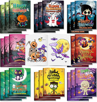 Elfew 24 pack mini Halloween coloring books for kids with pumpkin and ghost covers - view 4