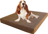 XL Orthopedic Memory Foam Dog Bed with Machine Washable Cover - XL 47" Length X 29" Width / Microsuede in Brown