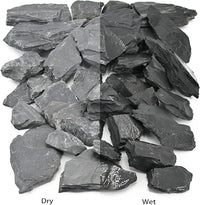 Natural Slate Stone for Aquariums 3 to 10 Inches Perfect Fish Tank Rocks Reptile Basking Stones & Fairy Garden Decor-20LB