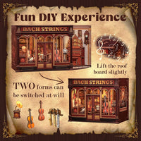 Cutefun Book Nook Kit, Bach Strings Musical Instrument Store - Bach Strings - image 4