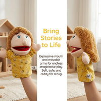 Family Hand Puppets for Kids, Includes Grandpa, Grandma, Dad - Style1 - Mom - image 2