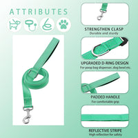 Maiiu reflective nylon dog collar and leash set with quick release buckle - view 3