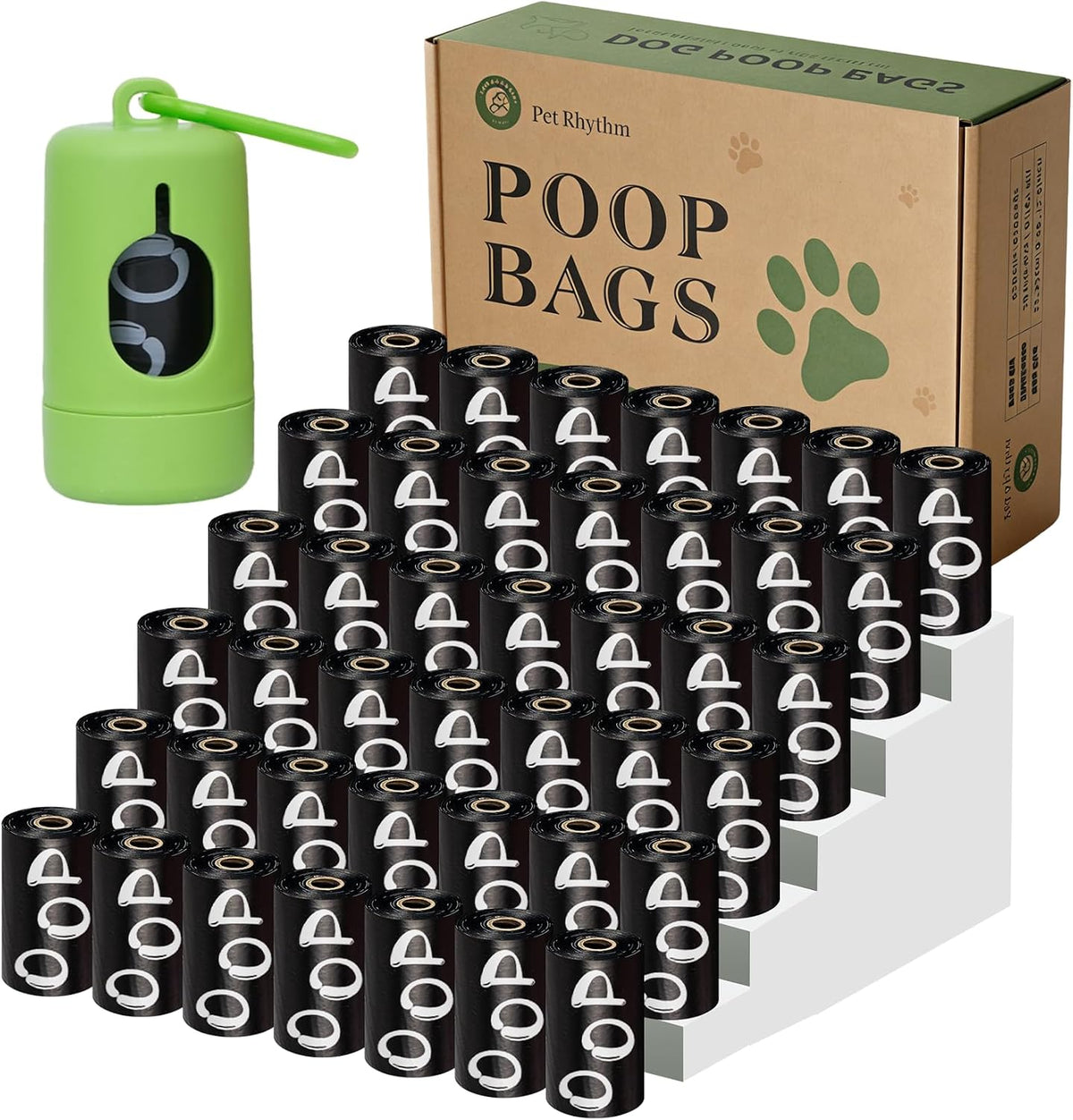 Cherry Blossom Scented Dog Poop Bags, 42 Rolls 630 counts - Black / 630 Count (Pack of 1)