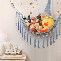 Stuffed Animal Toy Storage Hammock with LED Light - Blue / L (39.5"*39.5"*48") - image 3