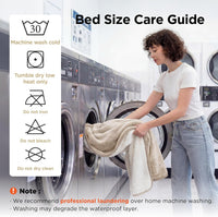 Bedsure Waterproof Dog Blankets for Small Dogs Soft Cat Blanket Warm - Twin(60x80") / Cream - image 2