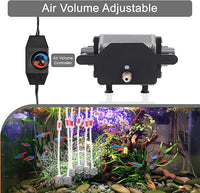 AquaMiracle 6/8/16W Quiet Fish Tank Air Pump 200/317/475GPH High Pressure Aquarium Air Pump Commercial Air Pump Pond Aerator Bubbler Hydroponics Air Pump