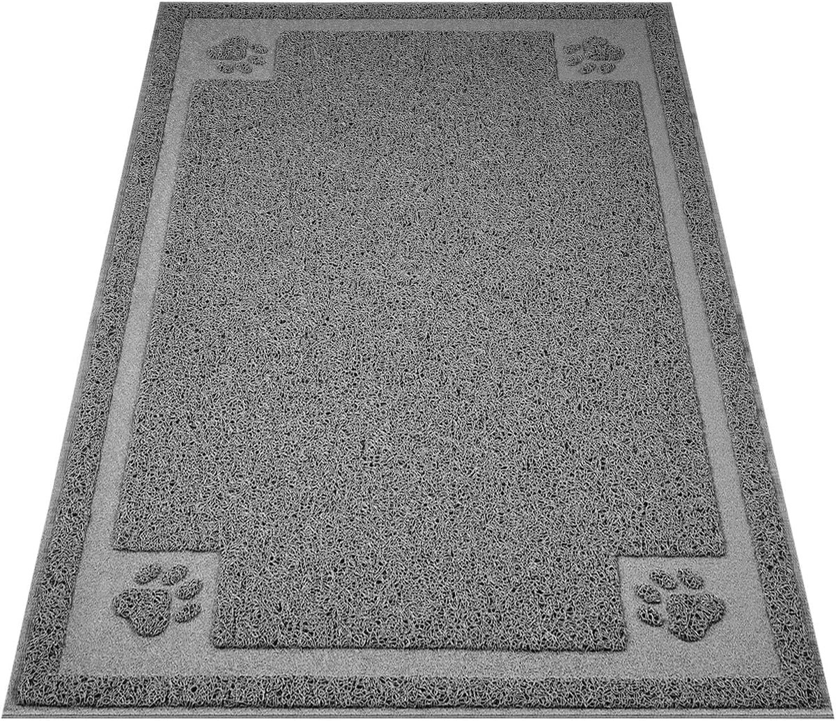 UPSKY Large Cat Litter Mat Trapper 35"×23", Waterproof, Non-Slip - Grey