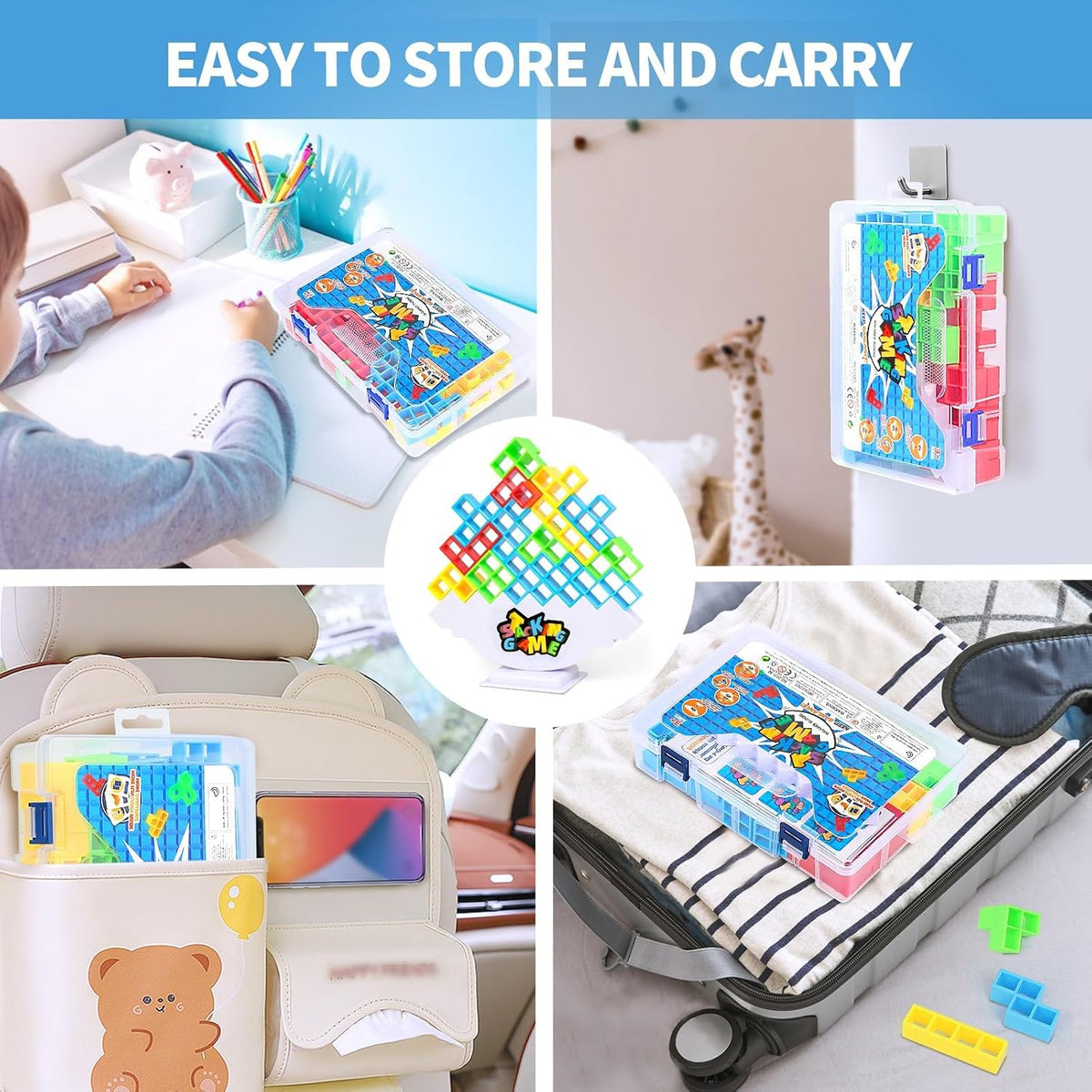 48PCS Stacking Game for Adult & Kids with 48 Cards - 48PCS Tower Stack (Pack of 2) - image 3