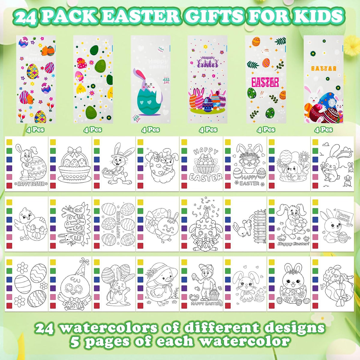 Cracoring 24 pack Halloween paint with water party favors with treat bags and brushes - view 12
