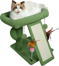 TWDEPART Cat Tree Tower with Cat Scratching Post for Indoor Cats - Green - image 2