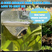 Floating Betta Hide & Shrimp Cave, 3D Printed Aquarium Decor - Pink - image 4