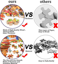 LELEMON Halloween jigsaw puzzle for kids with pumpkins and bats in tin box - view 15