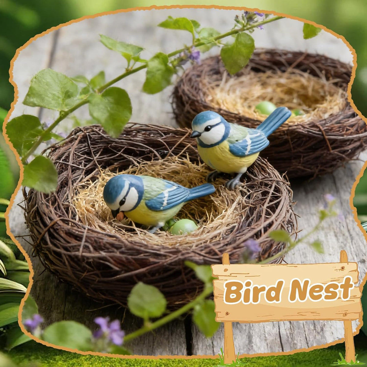 Exasinine 10 Pcs Artificial Bird Nests for Crafts - image 2
