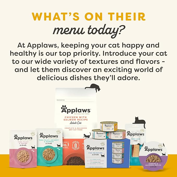 Applaws Natural Wet Cat Food in Gravy, Limited Ingredient Wet Cat Food Pouches, No Additives, Made with Natural Ingredients, Chicken Breast in Gravy (12 x 2.47oz Pouches)