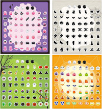 AUGSUN 240 Pcs Halloween Stick on Earrings for Little Girls – Fun for Kids & Family - Halloween