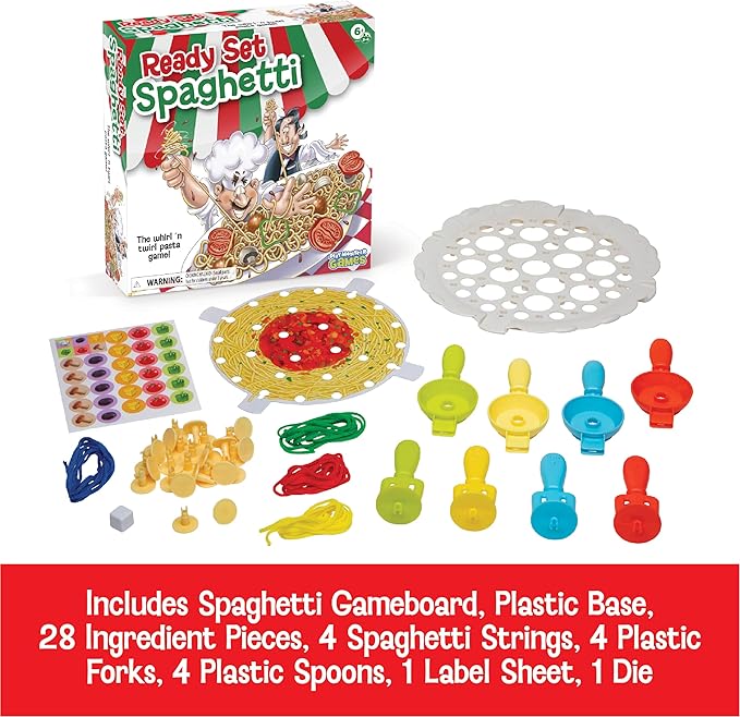 PlayMonster Ready Set Spaghetti Board Game – Kids Games, Family Game, Multi-Player, Board Games for Family Night, Preschool Toys, Hand-Eye-Coordination Game, Ages 6+-Board Games-BIG FRENCHIES-TinyTreasures Baby Boutique