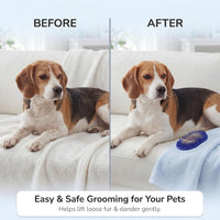 Pets&Goods Rubber Grooming Brush for Dogs & Cats - Blue - image 4