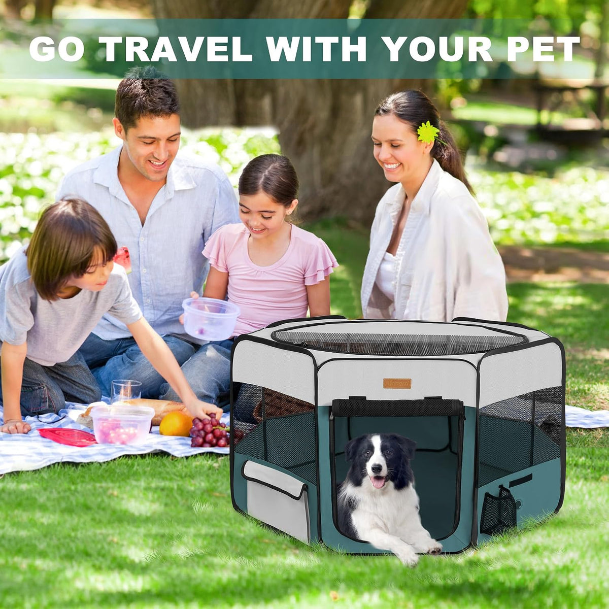 Akinerri Portable Dog Playpen - Small / Blue - image 3