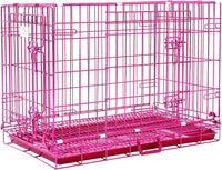 Homey Pet 30 Inch Dog Crates for Small Medium Dogs - 30.2"L x 18.9"W x 22.4"H / Pink