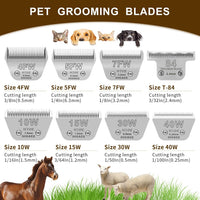 10# Dog Grooming Ceramic Blades, Compatible with Andis, Oster A5 - 7fw-3.2mm / Silver - image 4