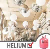 PartyWoo Metallic Silver Foil Balloons 20pcs Large Round Giant 4D - White / 6 PCS-22 INCH - image 3