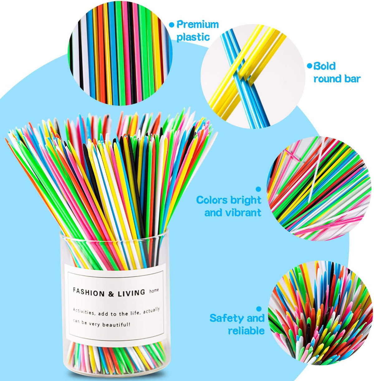 Pick Up Sticks - 240 Pieces Classic Pickup Sticks – Fun for Kids & Family - 600pcs - image 3