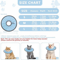 Lightweight Cat Cone Collar Soft, Soft Comfortable Cat Recovery Collar After Surgery, Elizabethan E Collar for Cats, Cone for Cats to Stop Licking (Baby Blue, Small)