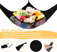 Stuffed Animal Net or Hammock, Stuffed Animal Net - Black / 83 Inch (Pack of 2) - image 2