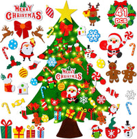 Max Fun DIY Felt Christmas Tree Set 3.2Ft with 41 Ornaments for Kids