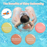 Swimbobo Inflatable Baby Swim Float with Sun Canopy Size Improved - Small / Pink Swan - image 3