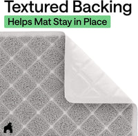 GORILLA GRIP Cat Litter Mat, Coiled Mesh Trapping Mats - Large (35" x 23") / Light Gray - image 4