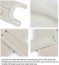 Dog Winter Jacket, Warm Windproof Dog Sweaters for Small Dogs - Beige / X-Large(41.9lb-57.3lb) - image 3