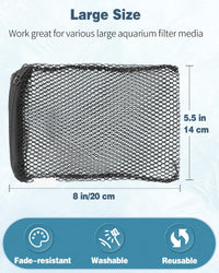 Pawfly 8 Pack Aquarium Filter Media Bags - Coarse / 8" x 5.5" - image 3