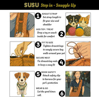 Small Dog Carrier Sling – Copper Brown Hands‑Free 2‑in‑1 Cross‑Body & Handheld Pet Sling for Small Dogs up to 10 lbs, Parachute‑Grade Rip‑Stop Nylon, Padded Strap & Safety Tether