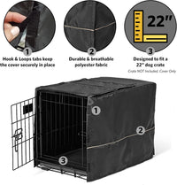 MidWest Homes for Pets Medium Dog Crate Cover - Black / Fits 22 Inch Crate - image 3