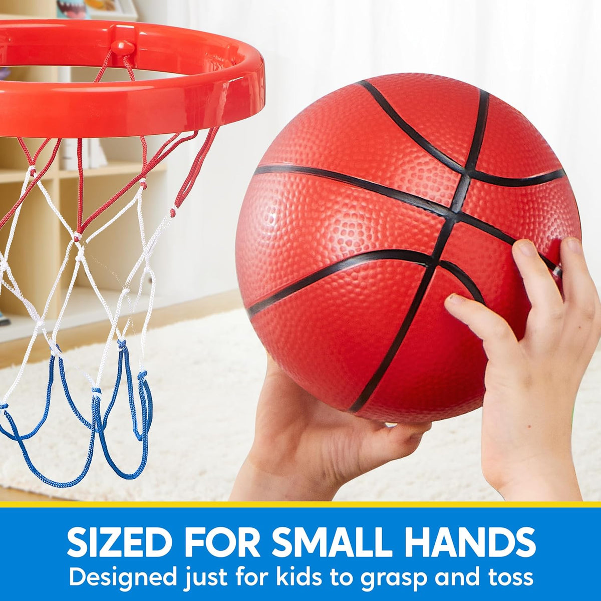 SYNCFUN 6 PCS Mini Basketballs, Inflatable Rubber Ball - Red - image 3
