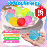 16 Pack Slow Rising Stress Balls，Textured Memory Soft Stress Ball – Fun for Kids & Family - 16 Pcs Grass Stress Balls - image 2