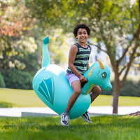 Hearthsong Hop N Go Inflatable Unicorn Riding Bouncy Hopping Toys - Dragon / 1 Pack - image 2