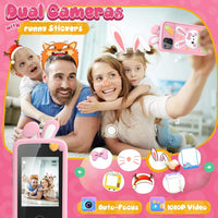 Luyiilo Kids Smart Phone Toys for Boys - Rabbit-Pink - image 3