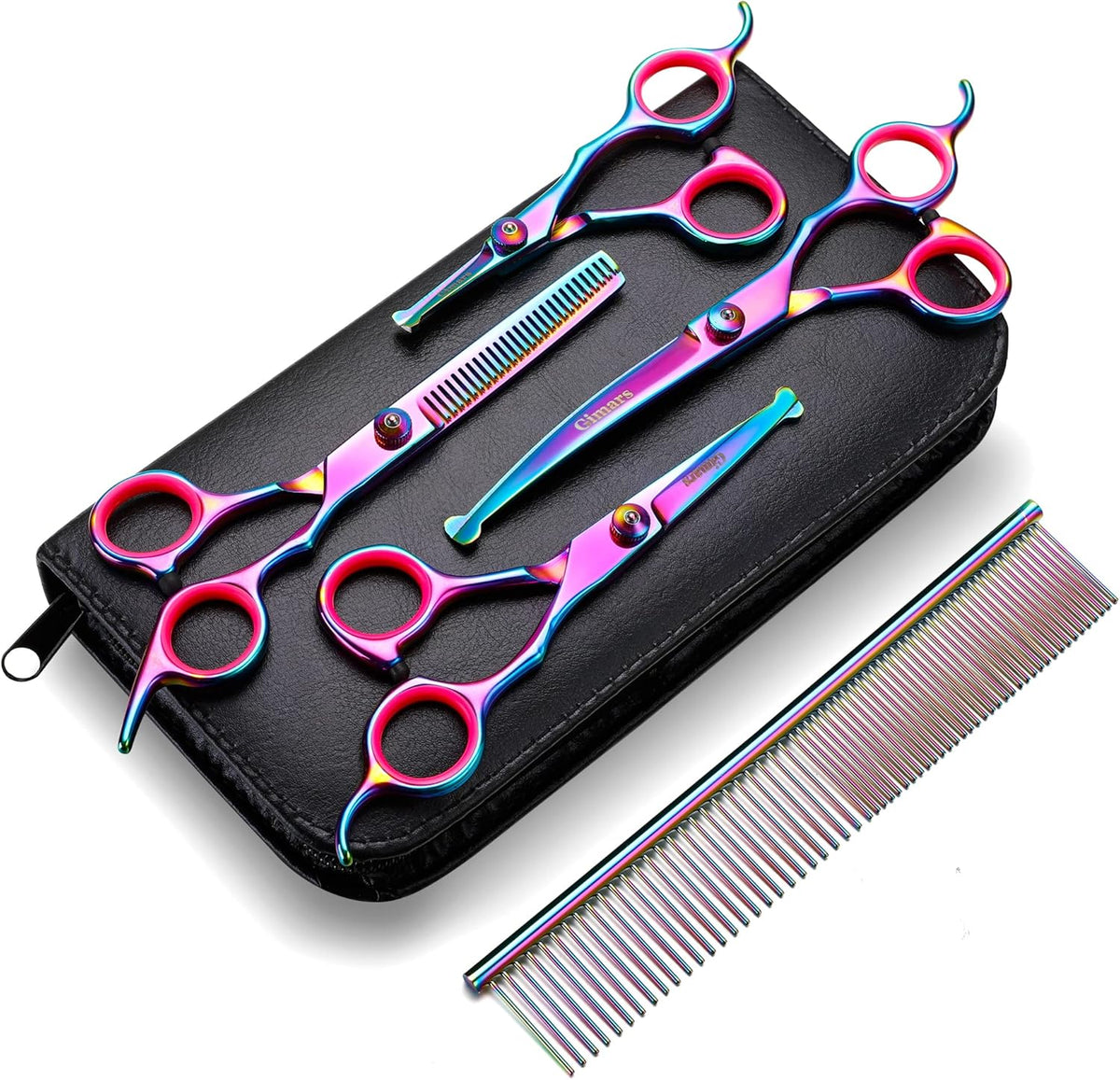 Gimars Titanium Coated Professional 6 in 1 4CR Stainless Steel Dog - Colorful 6 in 1