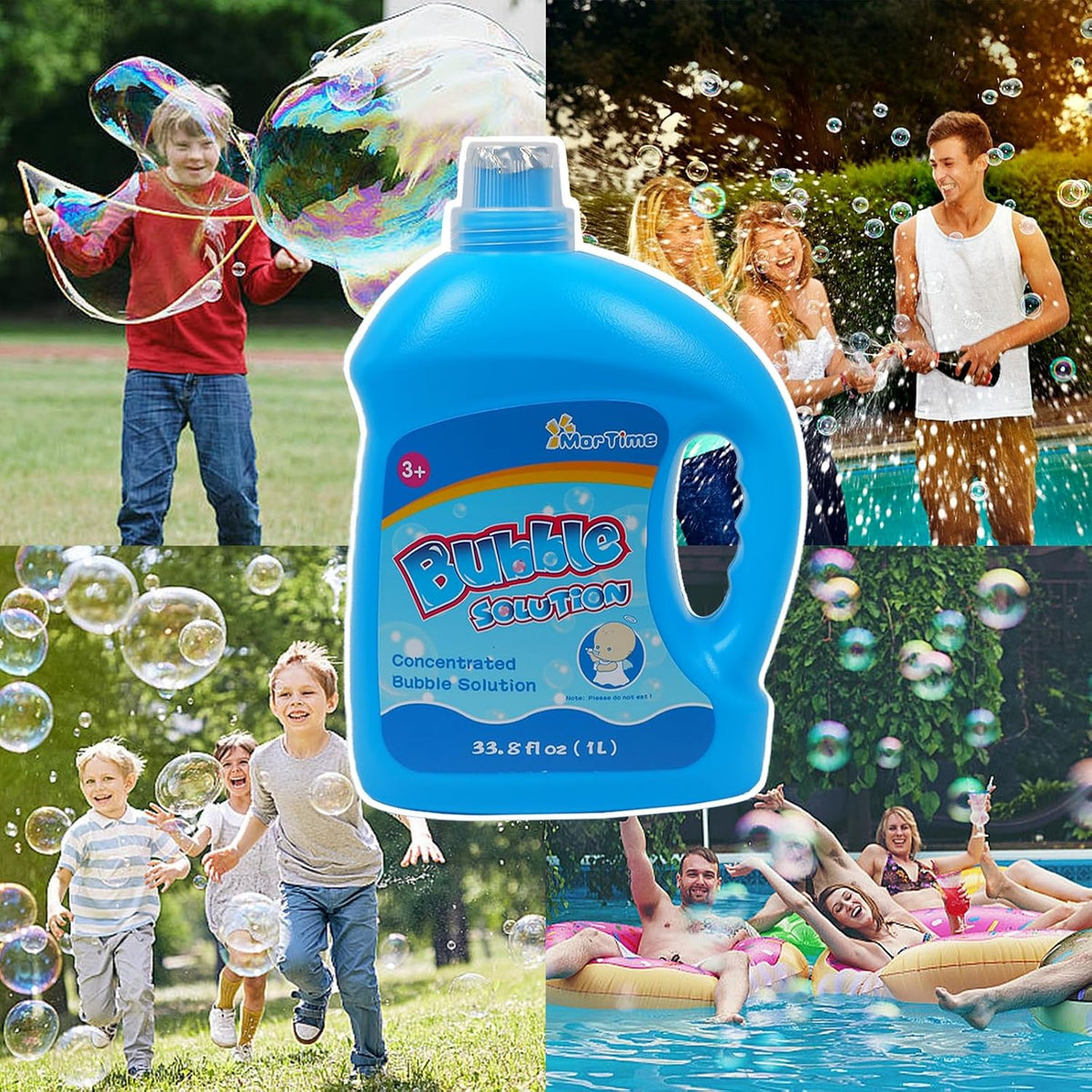 MorTime 3 bottles of concentrated bubble solution refill, 3 L total - view 4