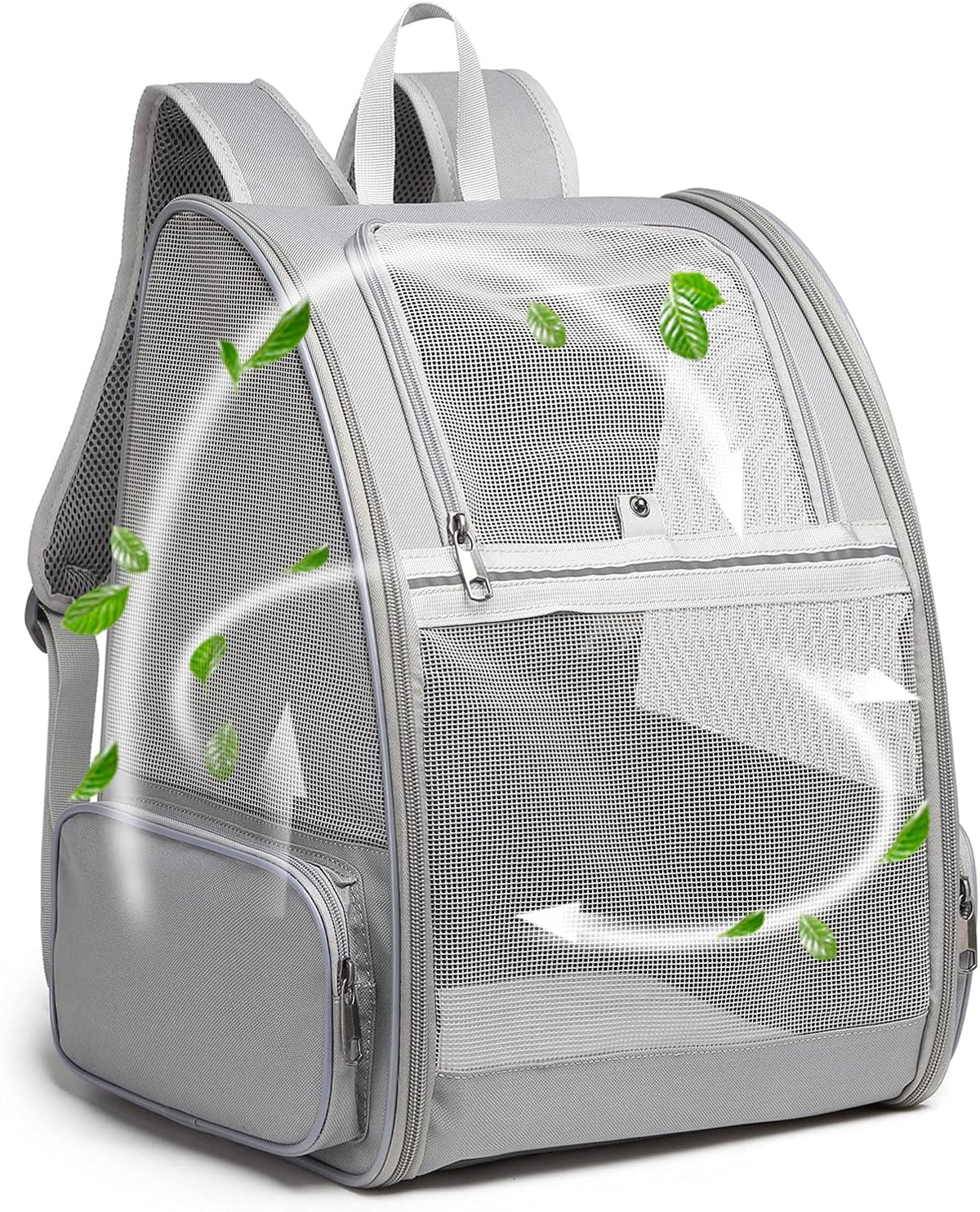 Texsens Innovative Traveler Bubble Backpack Pet Carriers for Cats - Light Grey