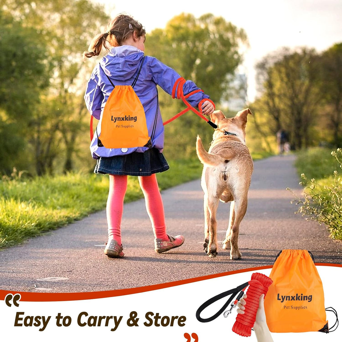 Check Cord Dog Leash Long Lead Obedience Recall Training Tracking - Red / 3/8 inch * 15foot - image 4