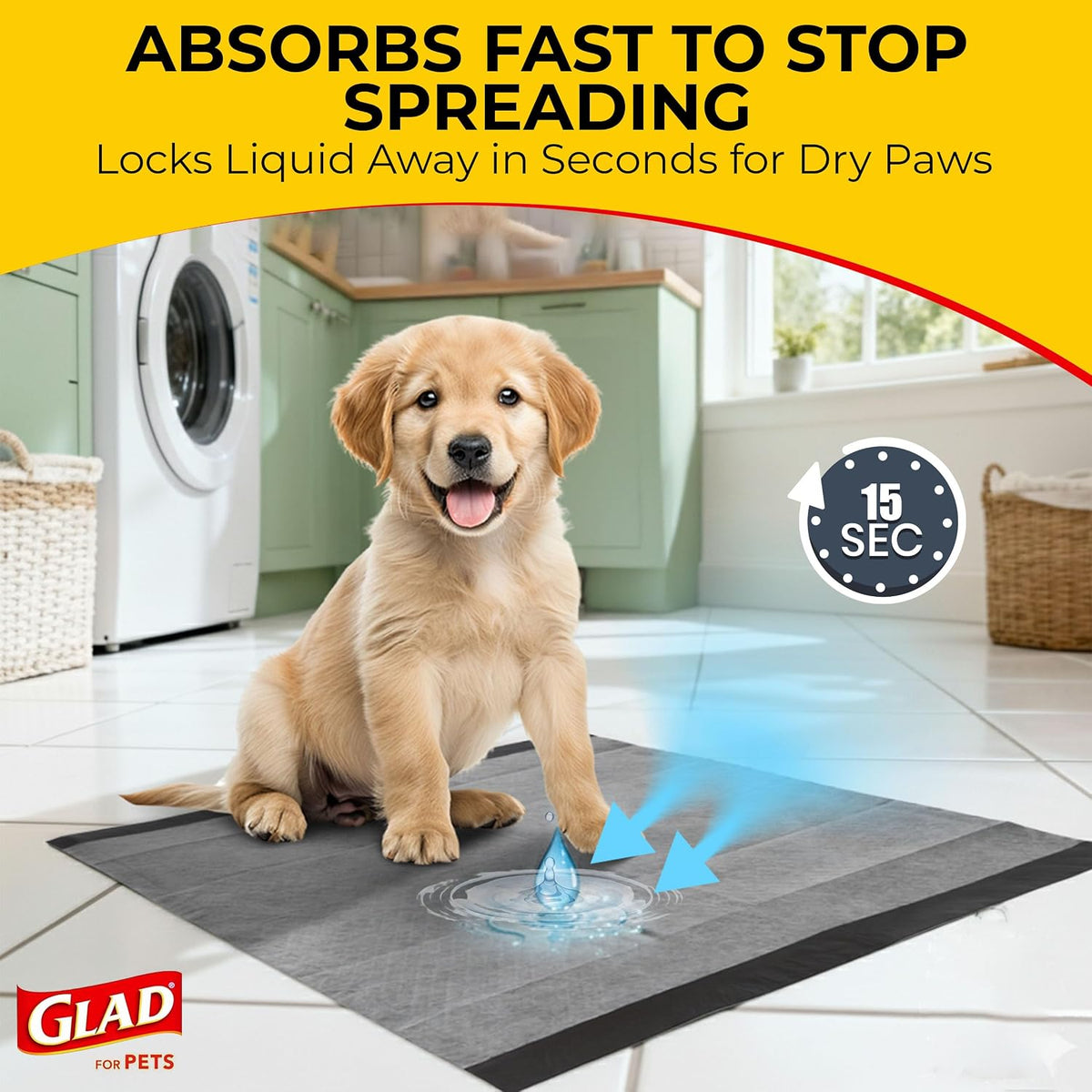 Glad for Pets, Activated Carbon Disposable, Dog Pee Pads - Large / 50.0 - image 2