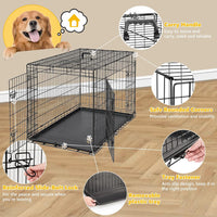 Extra Large Dog Crate 48 Inch Double Door Pet Cage Kennel – Essentials for Dogs - 48.8"L x 29.9"W x 32.9"H / 1P / Double Door - image 2