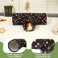 Bienbee Guinea Pig Tunnel, 3 Way Washable Guinea Pig Hideout - Black Mushroom / 3-Way - image 3