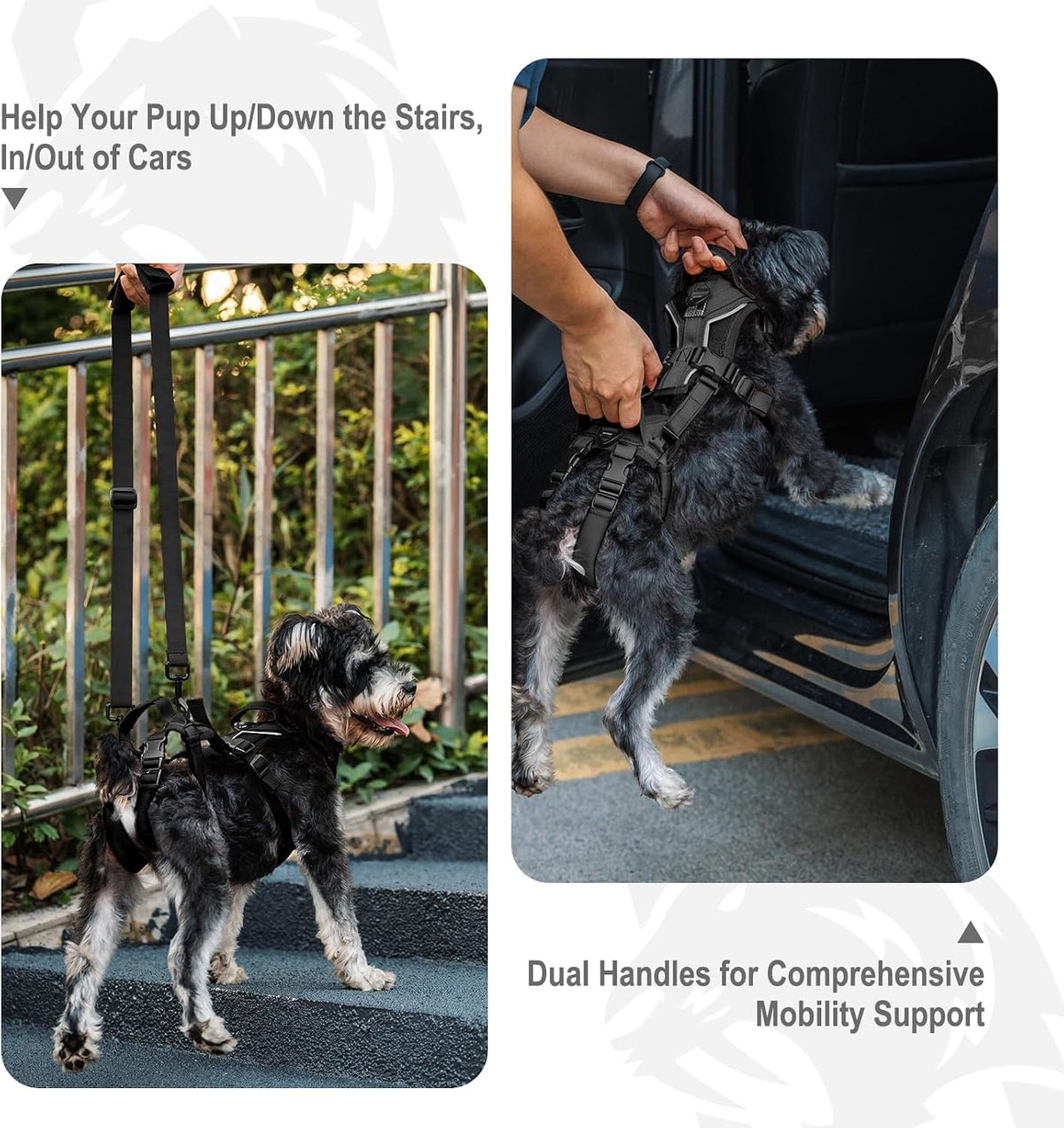 OneTigris Dog Lift Harness for Small Dogs XS - Small / Black - image 2