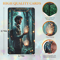 Tarot Cards Deck for Beginners with Guide Book Pretty Unique 400GSM - Green - image 4