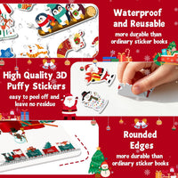 Elfew 3 pack Halloween reusable sticker books for toddlers with puffy stickers - view 13