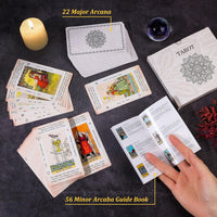 Fofeadm Tarot Cards with Guide Book & Linen Carry Bag - White Tarot Cards - image 4